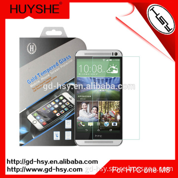 HUYSHE Whole Transparent 0.33mm 2.5d Premium Tempered Glass Screen Protector For HTC ONE m8